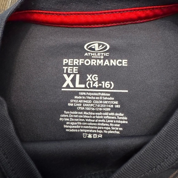 Athletic Works Performance Beast Level Gray Graphic T-Shirt Size Boys XL/14-16 - Picture 3 of 7